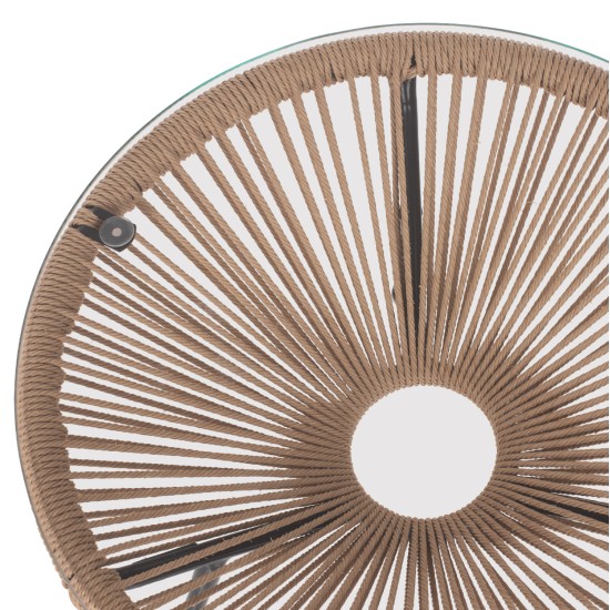 ΤΡΑΠΕΖΙ ΒΟΗΘΗΤΙΚΟ ALLEGRA ΜΑΥΡΟ ΜΕΤΑΛΛΟ  ME TWISTED WICKER ΦΥΣΙΚΟ HM5873.01 Φ47Χ45Υεκ. ΤΡΑΠΕΖΙ ΒΟΗΘΗΤΙΚΟ ALLEGRA ΜΑΥΡΟ ΜΕΤΑΛΛΟ  ME TWISTED WICKER ΦΥΣΙΚΟ HM5873.01 Φ47Χ45Υεκ.