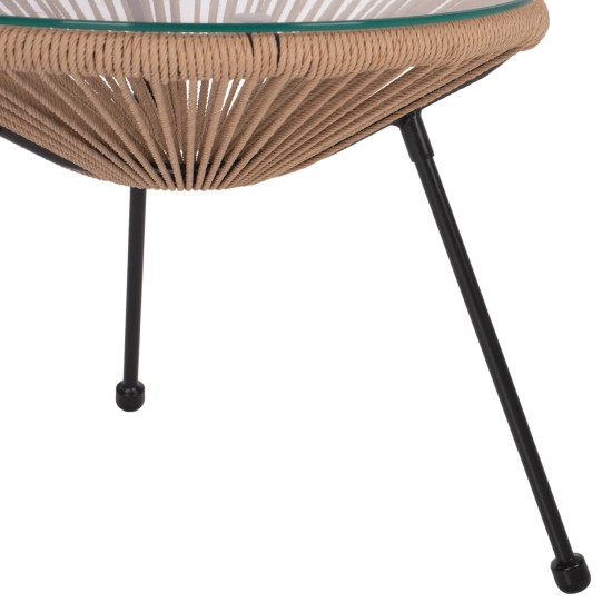 ΤΡΑΠΕΖΙ ΒΟΗΘΗΤΙΚΟ ALLEGRA ΜΑΥΡΟ ΜΕΤΑΛΛΟ  ME TWISTED WICKER ΦΥΣΙΚΟ HM5873.01 Φ47Χ45Υεκ. ΤΡΑΠΕΖΙ ΒΟΗΘΗΤΙΚΟ ALLEGRA ΜΑΥΡΟ ΜΕΤΑΛΛΟ  ME TWISTED WICKER ΦΥΣΙΚΟ HM5873.01 Φ47Χ45Υεκ.