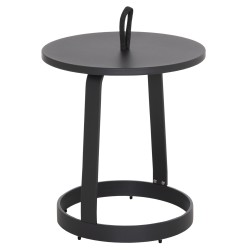 ΤΡΑΠΕΖΙ ΒΟΗΘΗΤΙΚΟ ΕΞ.ΧΩΡΟΥ MINO HM6432.01 ΑΛΟΥΜΙΝΙΟ & ΣΧΟΙΝΙ ΓΚΡΙ Φ47x53Υεκ