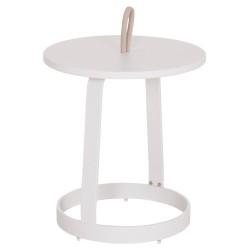 ΤΡΑΠΕΖΙ ΒΟΗΘΗΤΙΚΟ ΕΞ.ΧΩΡΟΥ MINO HM6432.02 ΑΛΟΥΜΙΝΙΟ ΛΕΥΚΟ & ΣΧΟΙΝΙ ΜΠΕΖ Φ47x53Υεκ