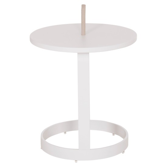 ΤΡΑΠΕΖΙ ΒΟΗΘΗΤΙΚΟ ΕΞ.ΧΩΡΟΥ MINO HM6432.02 ΑΛΟΥΜΙΝΙΟ ΛΕΥΚΟ & ΣΧΟΙΝΙ ΜΠΕΖ Φ47x53Υεκ