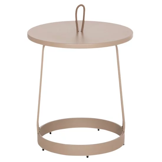 ΤΡΑΠΕΖΙ ΒΟΗΘΗΤΙΚΟ ΕΞ.ΧΩΡΟΥ MINO HM6432.03 ΑΛΟΥΜΙΝΙΟ & ΣΧΟΙΝΙ ΚΑΠΟΥΤΣΙΝΟ Φ47x53Υεκ