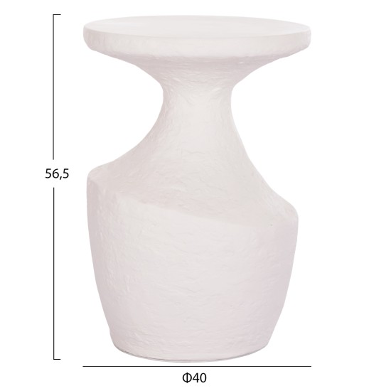 ΤΡΑΠΕΖΙ ΒΟΗΘΗΤΙΚΟ REBON HM18156.02L FIBER CEMENT ΣΕ ΛΕΥΚΟ--Φ40x56.5Υεκ.