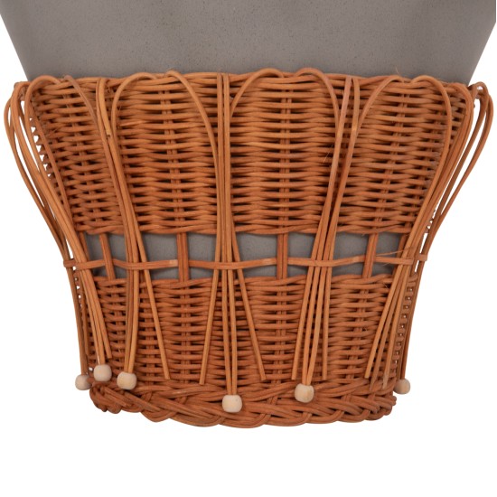 ΤΡΑΠΕΖΙ ΒΟΗΘΗΤΙΚΟ PERRAL HM18164.03S FIBER CEMENT ΓΚΡΙ-ΦΥΣΙΚΟ RATTAN--Φ42x36Υεκ