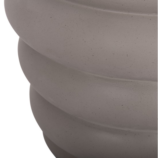 ΤΡΑΠΕΖΙ ΒΟΗΘΗΤΙΚΟ PUFFAT HM18172.03 FIBER CEMENT ΓΚΡΙ- ΞΥΛΟ TEAK TOP Φ45x46Υεκ.