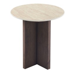 ΤΡΑΠΕΖΙ ΒΟΗΘΗΤΙΚΟ SKY HM18330 ΚΕΡΑΜΙΚΟ TOP ΟΨΗ ΤΡΑΒΕΡΤΙΝΑΣ-MDF ΒΑΣΗ ΚΑΦΕ Φ45x50Υεκ.