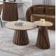 ΤΡΑΠΕΖΙ ΒΟΗΘΗΤΙΚΟ WALDEN HM18438 ΚΕΡΑΜΙΚΟ TOP ΟΨΗ ΤΡΑΒΕΡΤΙΝΑΣ-MDF ΚΑΡΥΔΙ Φ45x56Υεκ.