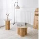 ΤΡΑΠΕΖΙ ΒΟΗΘΗΤΙΚΟ SILVA HM18444 ΚΕΡΑΜΙΚΟ TOP ΟΨΗ ΤΡΑΒΕΡΤΙΝΑΣ-MDF ΦΥΣΙΚΟ Φ45x55Υεκ.