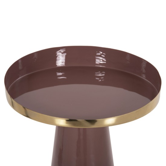 ΤΡΑΠΕΖΙ ΒΟΗΘΗΤΙΚΟ LATUR HM4250.06 ΜΕΤΑΛΛΟ ΣΕ ΚΑΦΕΚΟΚΚΙΝΟ-ΧΡΥΣΟ Φ30,5x39-42Υ εκ.