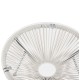 ΤΡΑΠΕΖΙ ΒΟΗΘΗΤΙΚΟ ALLEGRA HM5874.12 ΜΕΤΑΛΛΟ ΜΑΥΡΟ-ΣΥΝΘ. RATTAN ΛΕΥΚΟ Φ47x45Yεκ.