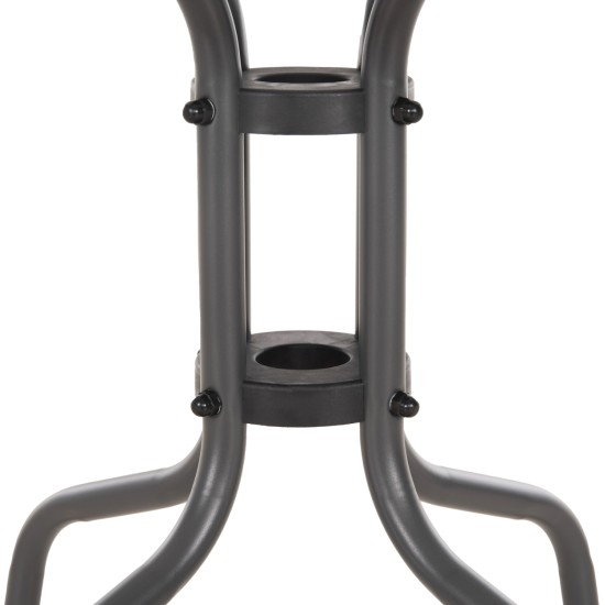 ΤΡΑΠΕΖΙ ΒΟΗΘΗΤΙΚΟ FIGO HM6067.01 ΜΕΤΑΛΛΙΚΟ ΓΚΡΙ-ΓΥΑΛΙΝΗ ΕΠΙΦΑΝΕΙΑ 45x45x51Yεκ