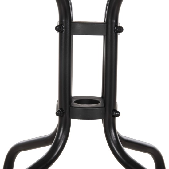 ΤΡΑΠΕΖΙ ΒΟΗΘΗΤΙΚΟ FIGO HM6067.03 ΜΕΤΑΛΛΙΚΟ ΜΑΥΡΟ-ΓΥΑΛΙΝΗ ΕΠΙΦΑΝΕΙΑ 45x45x51Yεκ