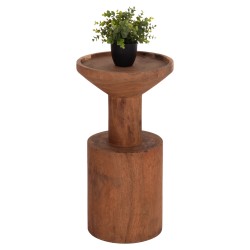 ΤΡΑΠΕΖΙ ΒΟΗΘΗΤΙΚΟ BERMAL HM9889.11 ΜΑΣΙΦ ΞΥΛΟ SUAR ΣΕ ΦΥΣΙΚΟ Φ35x65Υεκ.