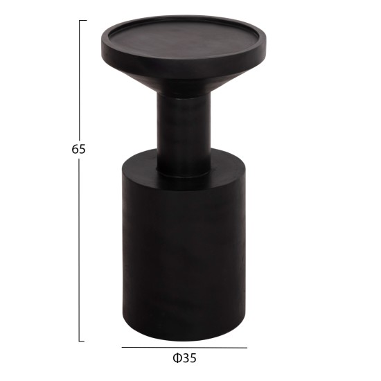 ΤΡΑΠΕΖΙ ΒΟΗΘΗΤΙΚΟ BERMAL HM9889.12 ΜΑΣΙΦ ΞΥΛΟ SUAR ΣΕ ΜΑΥΡΟ Φ35x65Υεκ.