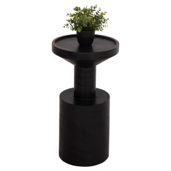 ΤΡΑΠΕΖΙ ΒΟΗΘΗΤΙΚΟ BERMAL HM9889.12 ΜΑΣΙΦ ΞΥΛΟ SUAR ΣΕ ΜΑΥΡΟ Φ35x65Υεκ.