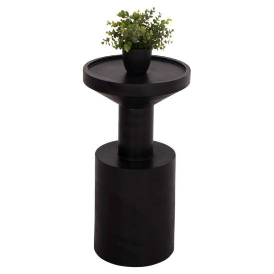 ΤΡΑΠΕΖΙ ΒΟΗΘΗΤΙΚΟ BERMAL HM9889.12 ΜΑΣΙΦ ΞΥΛΟ SUAR ΣΕ ΜΑΥΡΟ Φ35x65Υεκ.