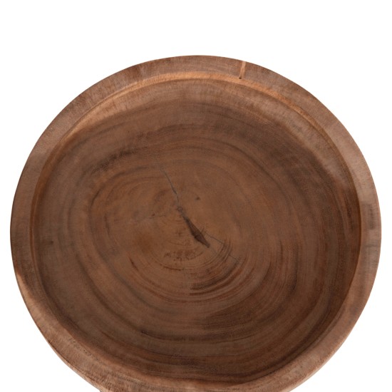 ΤΡΑΠΕΖΙ ΒΟΗΘΗΤΙΚΟ LOKI HM9899.11 ΜΑΣΙΦ ΞΥΛΟ SUAR ΣΕ ΦΥΣΙΚΟ Φ30x50Υεκ.