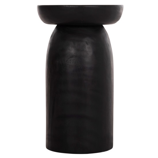 ΤΡΑΠΕΖΙ ΒΟΗΘΗΤΙΚΟ LOKI HM9899.12 ΜΑΣΙΦ ΞΥΛΟ SUAR ΣΕ ΜΑΥΡΟ Φ30x50Υεκ.