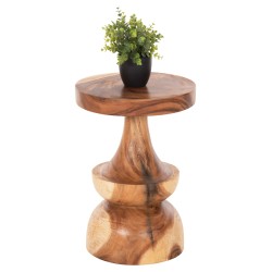 ΤΡΑΠΕΖΙ ΒΟΗΘΗΤΙΚΟ BERMAN HM9902 ΜΑΣΙΦ ΞΥΛΟ SUAR ΣΕ ΦΥΣΙΚΟ Φ35x51Υεκ.