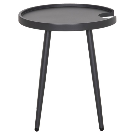 ΤΡΑΠΕΖΙ ΒΟΗΘΗΤΙΚΟ ΣΤΡΟΓΓΥΛΟ ΕΞ.ΧΩΡΟΥ TEROC HM6433.01 ΑΛΟΥΜΙΝΙΟ ΓΚΡΙ Φ47x53Υεκ