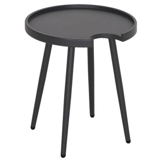 ΤΡΑΠΕΖΙ ΒΟΗΘΗΤΙΚΟ ΣΤΡΟΓΓΥΛΟ ΕΞ.ΧΩΡΟΥ TEROC HM6433.01 ΑΛΟΥΜΙΝΙΟ ΓΚΡΙ Φ47x53Υεκ