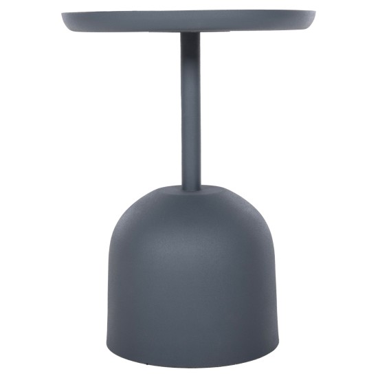 ΤΡΑΠΕΖΙ ΒΟΗΘΗΤΙΚΟ ΣΤΡΟΓΓΥΛΟ DELBEL HM4261.05 ΜΕΤΑΛΛΟ ΜΠΛΕ ΣΚΟΥΡΟ Φ39,5x53,5Υ εκ.