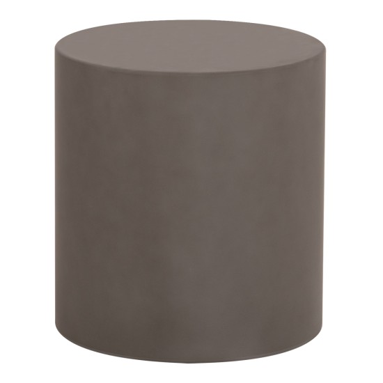 ΤΡΑΠΕΖΙ ΒΟΗΘΗΤΙΚΟ FIBER CEMENT ΣΤΡΟΓΓΥΛΟ KYOKO HM6592.01 ΓΚΡΙ Φ40x43Υεκ.