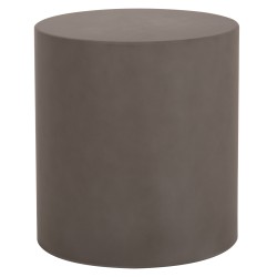 ΤΡΑΠΕΖΙ ΒΟΗΘΗΤΙΚΟ FIBER CEMENT ΣΤΡΟΓΓΥΛΟ KYOKO HM6592.01 ΓΚΡΙ Φ40x43Υεκ.
