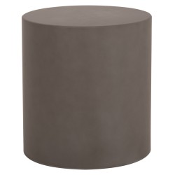 ΤΡΑΠΕΖΙ ΒΟΗΘΗΤΙΚΟ FIBER CEMENT ΣΤΡΟΓΓΥΛΟ KYOKO HM6592.01 ΓΚΡΙ Φ40x43Υεκ.