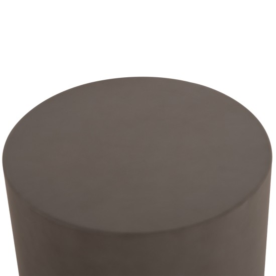 ΤΡΑΠΕΖΙ ΒΟΗΘΗΤΙΚΟ FIBER CEMENT ΣΤΡΟΓΓΥΛΟ KYOKO HM6592.01 ΓΚΡΙ Φ40x43Υεκ.