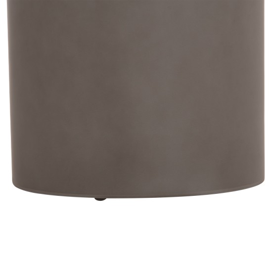 ΤΡΑΠΕΖΙ ΒΟΗΘΗΤΙΚΟ FIBER CEMENT ΣΤΡΟΓΓΥΛΟ KYOKO HM6592.01 ΓΚΡΙ Φ40x43Υεκ.