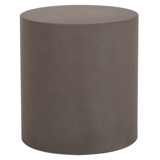 ΤΡΑΠΕΖΙ ΒΟΗΘΗΤΙΚΟ FIBER CEMENT ΣΤΡΟΓΓΥΛΟ KYOKO HM6592.01 ΓΚΡΙ Φ40x43Υεκ.