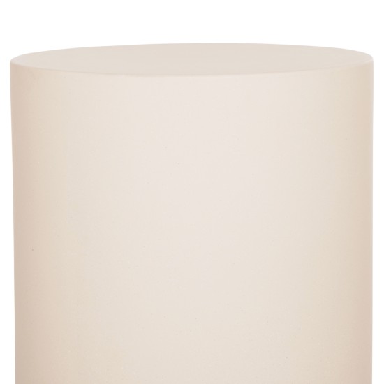 ΤΡΑΠΕΖΙ ΒΟΗΘΗΤΙΚΟ ΣΤΡΟΓΓΥΛΟ KYOKO HM6592.02 ΜΠΕΖ FIBER CEMENT Φ40x43Υεκ.