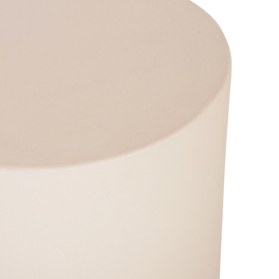 ΤΡΑΠΕΖΙ ΒΟΗΘΗΤΙΚΟ ΣΤΡΟΓΓΥΛΟ KYOKO HM6592.02 ΜΠΕΖ FIBER CEMENT Φ40x43Υεκ.