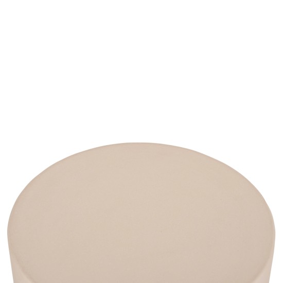 ΤΡΑΠΕΖΙ ΒΟΗΘΗΤΙΚΟ ΣΤΡΟΓΓΥΛΟ KYOKO HM6592.02 ΜΠΕΖ FIBER CEMENT Φ40x43Υεκ.