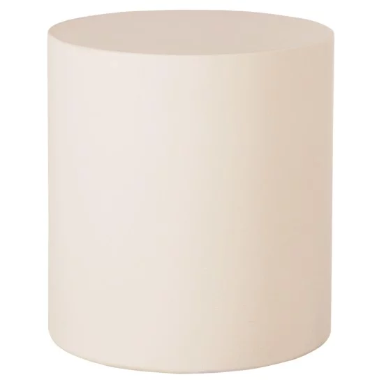 ΤΡΑΠΕΖΙ ΒΟΗΘΗΤΙΚΟ FIBER CEMENT ΣΤΡΟΓΓΥΛΟ KYOKO HM6592.02 ΜΠΕΖ Φ40x43Υεκ.
