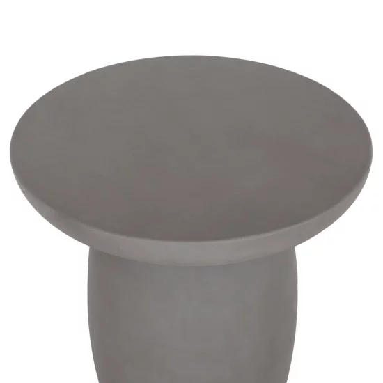 ΤΡΑΠΕΖΙ ΒΟΗΘΗΤΙΚΟ FIBER CEMENT ΣΤΡΟΓΓΥΛΟ HIKARI HM6593.01 ΓΚΡΙ Φ46x48Υεκ.