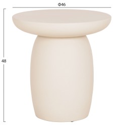 ΤΡΑΠΕΖΙ ΒΟΗΘΗΤΙΚΟ ΣΤΡΟΓΓΥΛΟ HIKARI HM6593.02 ΜΠΕΖ FIBER CEMENT Φ46x48Υεκ.