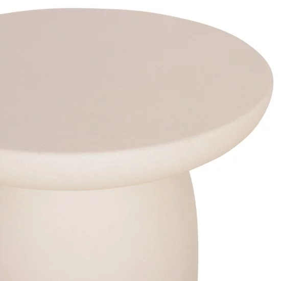ΤΡΑΠΕΖΙ ΒΟΗΘΗΤΙΚΟ FIBER CEMENT ΣΤΡΟΓΓΥΛΟ HIKARI HM6593.02 ΜΠΕΖ Φ46x48Υεκ.