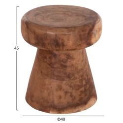 ΤΡΑΠΕΖΙ ΒΟΗΘΗΤΙΚΟ ΣΤΡΟΓΓΥΛΟ CUPRE HM9793.11 ΜΑΣΙΦ ΞΥΛΟ SUAR-ΦΥΣΙΚΟ Φ40x45Υεκ.