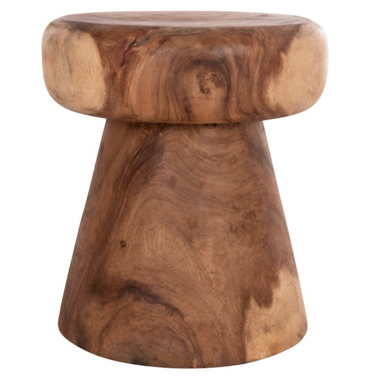 ΤΡΑΠΕΖΙ ΒΟΗΘΗΤΙΚΟ ΣΤΡΟΓΓΥΛΟ CUPRE HM9793.11 ΜΑΣΙΦ ΞΥΛΟ SUAR-ΦΥΣΙΚΟ Φ40x45Υεκ.