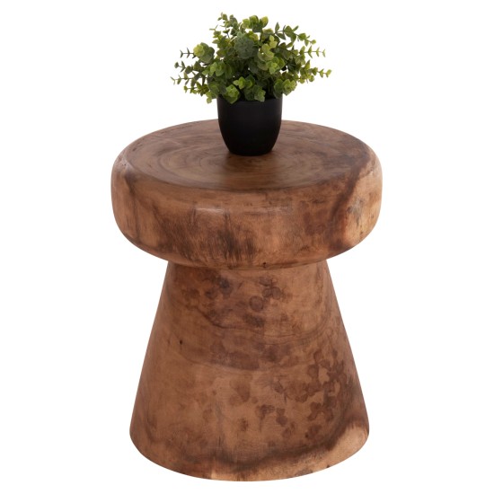 ΤΡΑΠΕΖΙ ΒΟΗΘΗΤΙΚΟ ΣΤΡΟΓΓΥΛΟ CUPRE HM9793.11 ΜΑΣΙΦ ΞΥΛΟ SUAR-ΦΥΣΙΚΟ Φ40x45Υεκ.