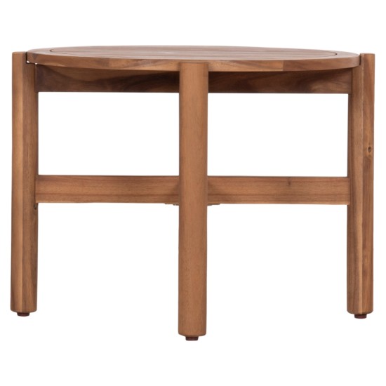 ΤΡΑΠΕΖΙ ΧΑΜΗΛΟ ΕΞ.ΧΩΡΟΥ ΣΤΡΟΓΓΥΛΟ SANJI HM6222 ΞΥΛΟ ΑΚΑΚΙΑΣ ΣΕ ΦΥΣΙΚΟ Φ66x48.5Υεκ.