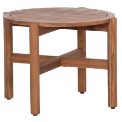 ΤΡΑΠΕΖΙ ΧΑΜΗΛΟ ΕΞ.ΧΩΡΟΥ ΣΤΡΟΓΓΥΛΟ SANJI HM6222 ΞΥΛΟ ΑΚΑΚΙΑΣ ΣΕ ΦΥΣΙΚΟ Φ66x48.5Υεκ.