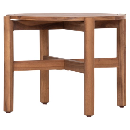 ΤΡΑΠΕΖΙ ΧΑΜΗΛΟ ΕΞ.ΧΩΡΟΥ ΣΤΡΟΓΓΥΛΟ SANJI HM6222 ΞΥΛΟ ΑΚΑΚΙΑΣ ΣΕ ΦΥΣΙΚΟ Φ66x48.5Υεκ.