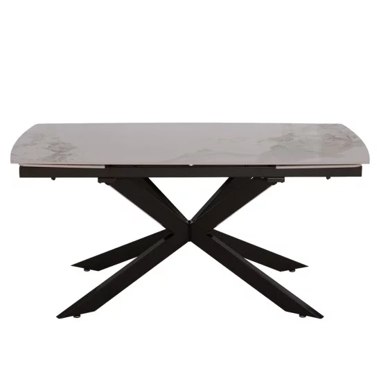 ΤΡΑΠΕΖΙ ΕΠΕΚΤΕΙΝΟΜΕΝΟ AIRA HM18411 ΚΕΡΑΜΙΚΟ TOP ΣΕ ΛΕΥΚΟ/ΚΑΦΕ ΜΑΡΜΑΡΟ 165/240x90x76Υεκ