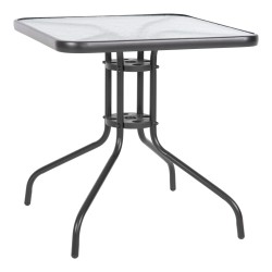 ΤΡΑΠΕΖΙ ΕΞΩΤ.ΧΩΡΟΥ FIGO HM5036.01 ΜΕΤΑΛΛΟ ΓΚΡΙ- ΓΥΑΛΙΝΗ ΕΠΙΦΑΝΕΙΑ 70Χ70Χ72Υεκ