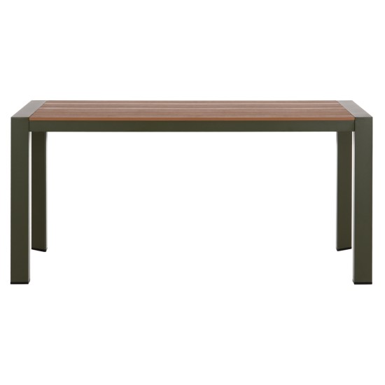 ΤΡΑΠΕΖΙ ΕΞΩΤ.ΧΩΡΟΥ GOYA HM6059.07 ΑΛΟΥΜΙΝΙΟ ΣE OLIVE GREEN & POLYWOOD 160X80Χ75Υεκ.