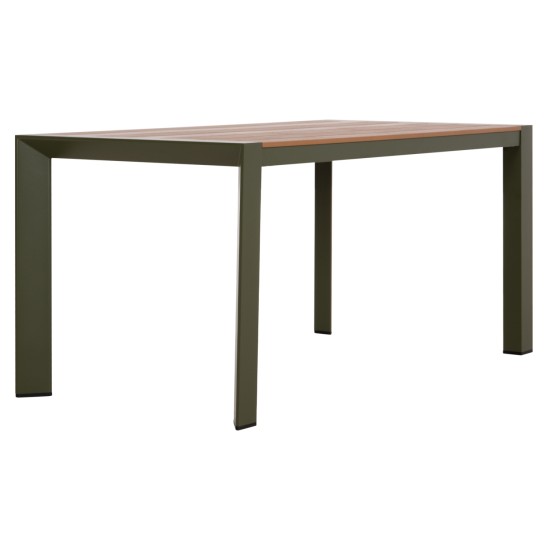 ΤΡΑΠΕΖΙ ΕΞΩΤ.ΧΩΡΟΥ GOYA HM6059.07 ΑΛΟΥΜΙΝΙΟ ΣE OLIVE GREEN & POLYWOOD 160X80Χ75Υεκ.