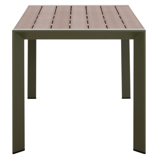 ΤΡΑΠΕΖΙ ΕΞΩΤ.ΧΩΡΟΥ GOYA HM6059.07 ΑΛΟΥΜΙΝΙΟ ΣE OLIVE GREEN & POLYWOOD 160X80Χ75Υεκ.